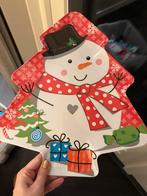 Schaal kerst sneeuwpop melamine, Ophalen of Verzenden, Zo goed als nieuw