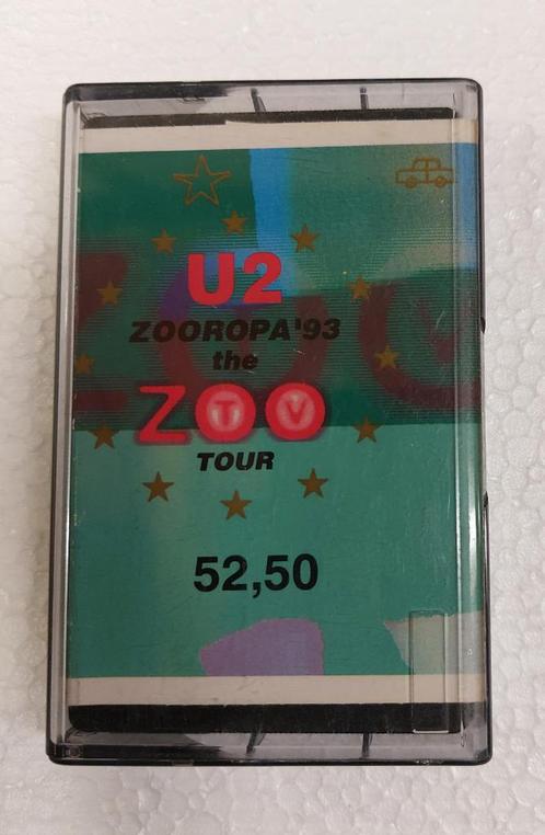 U2 CASSETTE Live Zooropa 1993 + Ticket Stub Goffert Nijmegen, Cd's en Dvd's, Cassettebandjes, Gebruikt, Origineel, Rock en Metal