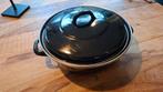 Zwarte braadpan met deksel Le Chef 25 cm, Kookpan of Snelkookpan, Overige materialen, Gebruikt, Ophalen of Verzenden