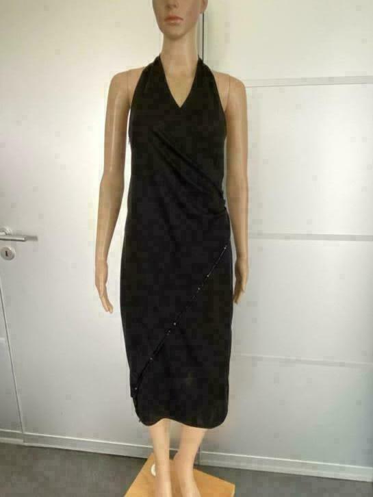F974 Evening: maat 36=S lange jurk feest jurkje zwart, Kleding | Dames, Jurken, Zo goed als nieuw, Maat 36 (S), Zwart, Onder de knie