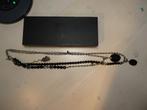 GEM KINGDOM LANGE KETTING NIEUWSTAAT ZWART, Sieraden, Tassen en Uiterlijk, Antieke sieraden, Ophalen of Verzenden, Zilver, Ketting