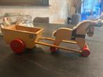 Oud speelgoed paard en wagen, Kinderen en Baby's, Speelgoed | Houten speelgoed, Ophalen of Verzenden, Zo goed als nieuw, Overige typen