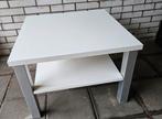 Mooie witte stevige salontafel / bijzettafel 62 x 62 cm, Ophalen, Rond, 55 tot 75 cm, Zo goed als nieuw