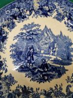 wandbord montagne P. antiek delfts blauw, Huis en Inrichting, Ophalen of Verzenden