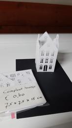 Huisje van wit linnenkarton stansen, Hobby en Vrije tijd, Ophalen of Verzenden, Nieuw, Kerst, Overige typen