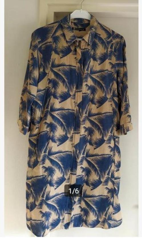 NIEUW!! EXPRESSO linnen jurk NU VAN 130 VOOR 20 EURO!, Kleding | Dames, Jurken, Nieuw, Maat 38/40 (M), Blauw, Onder de knie, Verzenden