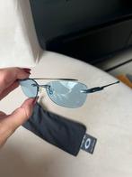 Vintage Oakley WHY3 Zonnebril - Blauw, Gebruikt, Zonnebril, Blauw, Ophalen of Verzenden