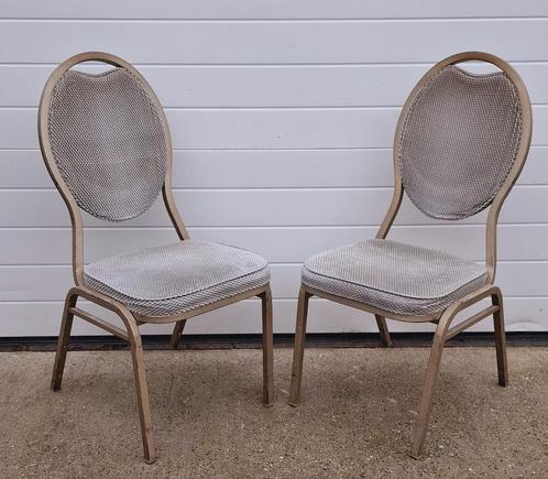 48 x stackchairs grijs cafe kantine kantoor stoelen bistro, Huis en Inrichting, Stoelen, Zo goed als nieuw, Vijf, Zes of meer stoelen
