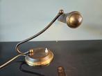 Koper / messing bureaulamp,  notarislamp,  bankierslamp, Huis en Inrichting, Lampen | Tafellampen, Ophalen of Verzenden, Gebruikt