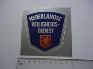 sticker oud NEDERLANDSE VEILIGHEIDSDIENST logo retro beschikbaar voor biedingen