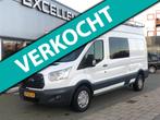 Ford Transit 350 2.0 TDCI L3H2 DC Trend - Navigatie - Airco, Auto's, 13 km/l, 4 cilinders, Origineel Nederlands, Bedrijf