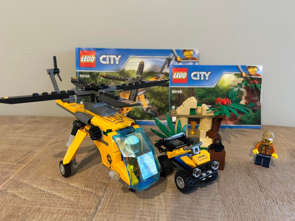 LEGO City, 60158, Jungle Vrachthelikopter, Ophalen of Verzenden, Zo goed als nieuw