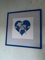 Dala paard schilderijtje 50x50 cm, Antiek en Kunst, Ophalen of Verzenden