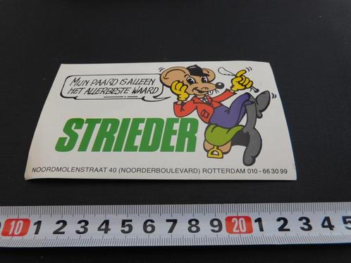 sticker Rotterdam STRIEDER Mijn paard is alleen het allerbes, Verzamelen, Stickers, Zo goed als nieuw, Bedrijf of Vereniging, Ophalen