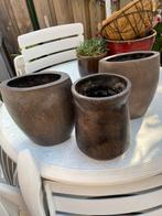 3 Mooie Bloempotten, Tuin en Terras, Gebruikt, Rond, Binnen, Ophalen of Verzenden