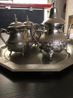 Marokkaanse theepotten, Huis en Inrichting, Ophalen of Verzenden, Gebruikt, Rond, Metaal