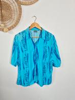 Vintage baggy 80s/90s blouse L, Blauw, Maat 42/44 (L), Ophalen of Verzenden, Zo goed als nieuw