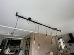 Industriële hanglamp bar met 8 lampen, Ophalen, Gebruikt, Metaal, 75 cm of meer