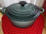 Le creuset pan, 20 cm, kleur ocean, Ophalen of Verzenden, Nieuw, Gietijzer, Koekenpan of Braadpan