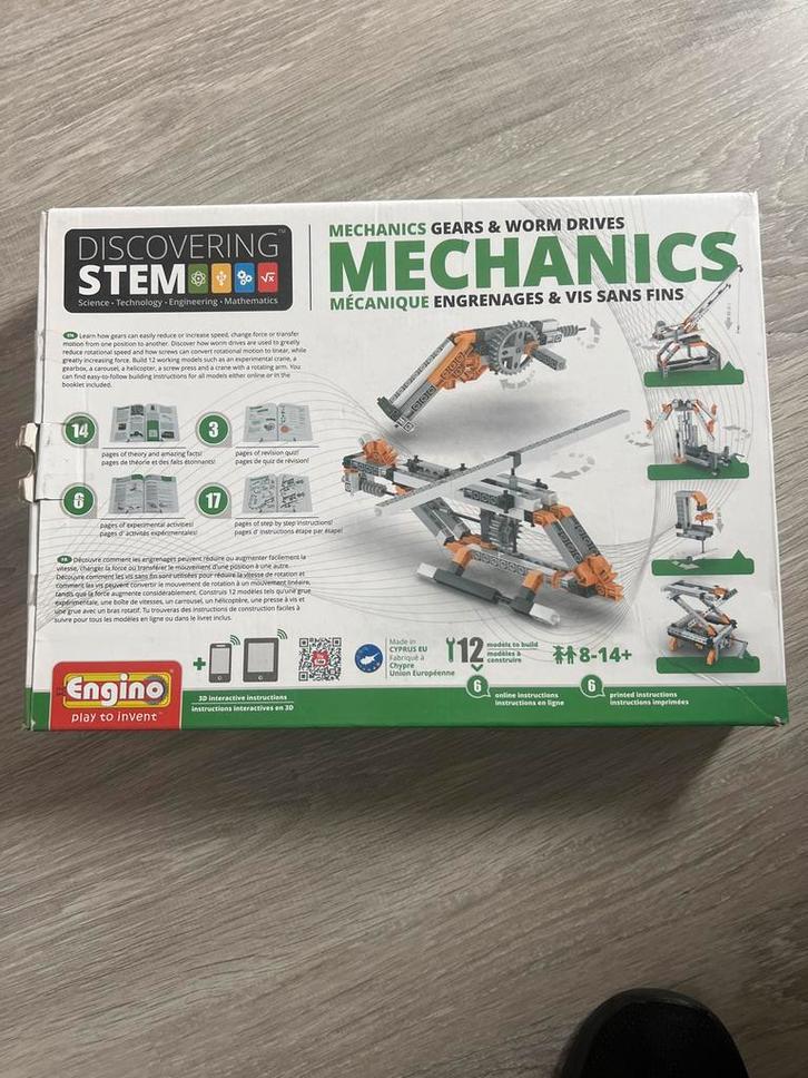 Engino Mechanics Bouwpakket - 12 Modellen!, Kinderen en Baby's, Speelgoed | Bouwstenen, Zo goed als nieuw, Ophalen of Verzenden