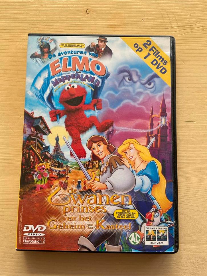 DVD: Elmo & De Zwanenprinses - 2 Films!, Cd's en Dvd's, Dvd's | Kinderen en Jeugd, Gebruikt, Film, Avontuur, Alle leeftijden, Ophalen of Verzenden