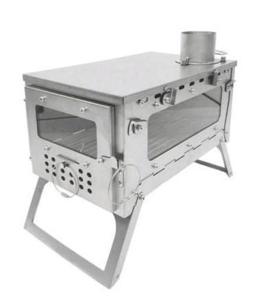 Opvouwbare tentkachel stove tent kachel NIEUW titanium / rvs, Caravans en Kamperen, Kampeeraccessoires, Nieuw, Ophalen of Verzenden