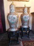 imposant koppel Chinese Cantonese vazen, Antiek en Kunst, Antiek | Porselein, Ophalen