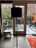 Bronzen vloerlamp met zwarte velvet kap, Huis en Inrichting, Lampen | Vloerlampen, Ophalen, Gebruikt, Metaal, 100 tot 150 cm