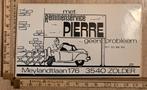 Vintage sticker Remmen Service Pierre auto strip humor, Ophalen of Verzenden, Zo goed als nieuw