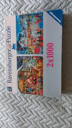 Kerstpuzzel Ravensburger 2x1000 stukjes, Ophalen, Meer dan 1500 stukjes, Zo goed als nieuw, Legpuzzel