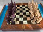 Houten schaakspel in mooie koffer, Hobby en Vrije tijd, Gezelschapsspellen | Bordspellen, Een of twee spelers, Ophalen, Gebruikt