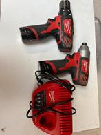 Milwaukee set 12v, Ophalen, Gebruikt, Boormachine