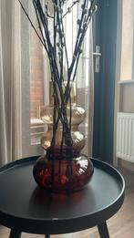 Glazen bol vaas met takken 31 cm, Huis en Inrichting, Woonaccessoires | Vazen, Zo goed als nieuw, Ophalen