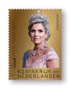 St. Maarten Gouden postzegel Koningin Maxima, Ophalen of Verzenden, Postfris