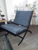 Zware stoel/fauteuil, Huis en Inrichting, Stoelen, Ophalen of Verzenden, Zo goed als nieuw, Blauw, Eén