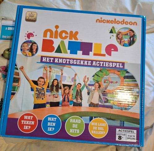 Nick battle, het knotsgekke actiespel (8+), Hobby en Vrije tijd, Gezelschapsspellen | Bordspellen, Zo goed als nieuw, Ophalen of Verzenden