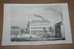 Antieke gravure - Fabriek te Oldenzaal - 1841 !!, Ophalen of Verzenden