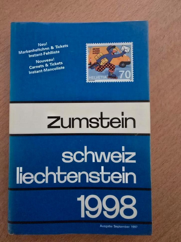 Zumstein Schweiz Liechtenstein 1998, Postzegels en Munten, Postzegels | Toebehoren, Catalogus, Ophalen of Verzenden