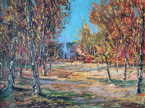 Peter van den Braken (1896-1979) - Herfstbos, Antiek en Kunst, Kunst | Schilderijen | Klassiek, Ophalen of Verzenden