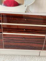 Vintage bed, toilettafel en spiegel, Huis en Inrichting, Slaapkamer | Bedden, Ophalen, Gebruikt, Vintage, Twijfelaar