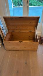 Grote houten opbergkist met hydraulisch deksel, Ophalen, Gebruikt, 50 tot 100 cm, Minder dan 50 cm