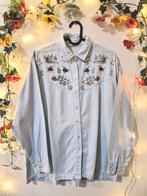 Schattige vintage geborduurde blouse, Ophalen of Verzenden, Zo goed als nieuw, Maat 46/48 (XL) of groter
