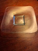 Glazen fruitschaal, Huis en Inrichting, Schaal, Vierkant, Ophalen of Verzenden, Glas