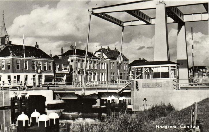 Hoogkerk, Centrum - brug - ongelopen, Verzamelen, Ansichtkaarten | Nederland, Ongelopen, Noord-Brabant, Voor 1920, Ophalen of Verzenden
