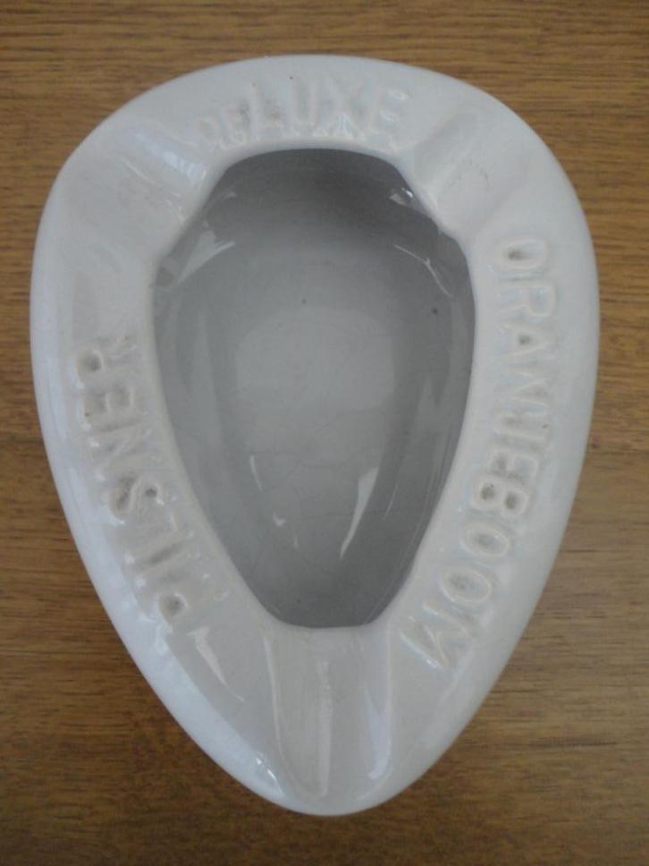 Schitterende aardewerk horeca asbak Oranjeboom bier, Verzamelen, Biermerken, Gebruikt, Overige typen, Oranjeboom, Ophalen of Verzenden