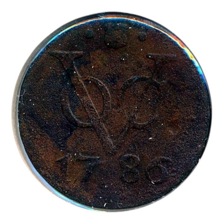 Utrecht Duit (VOC) 1786, Postzegels en Munten, Munten | Nederland, Losse munt, Overige waardes, Vóór koninkrijk, Ophalen of Verzenden