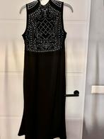 Gala jurk met stras en parels. Mouwloos. Zgan., Kleding | Dames, Tops, Zwart, Ophalen of Verzenden, Zo goed als nieuw, Zonder mouw
