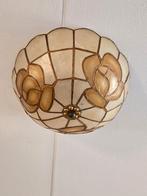 Art Deco Plafonnière Capiz Schelpen Lamp, Ophalen of Verzenden, Gebruikt, Overige materialen, Art Deco