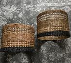 Lampenkap 2 stuks riet naturel, Ophalen, Zo goed als nieuw, Dame