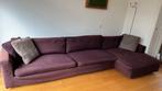 Grote paarse bank met loungedeel, Ophalen, Gebruikt, Stof